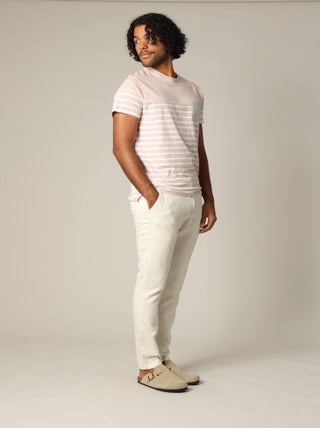 Pantalon standard en coton dobby avec braguette fermeture à glissière 'Deeluxe'