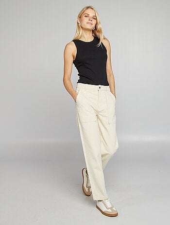 Pantalon straight en coton