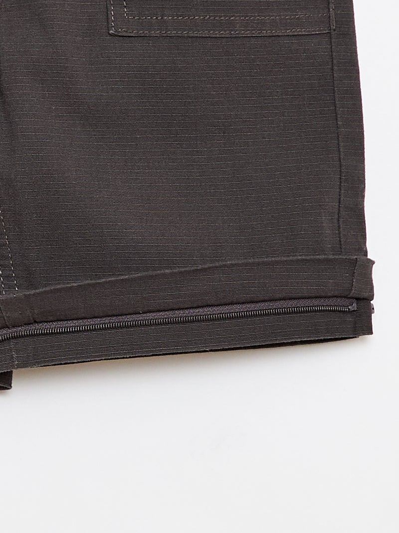 Pantalon straight en coton uni - Collection facile à enfiler Noir - Kiabi
