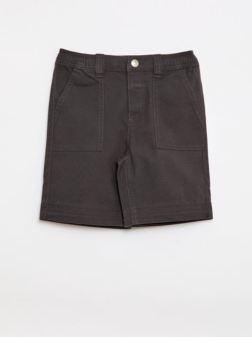 Pantalon straight en coton uni - Kiabi