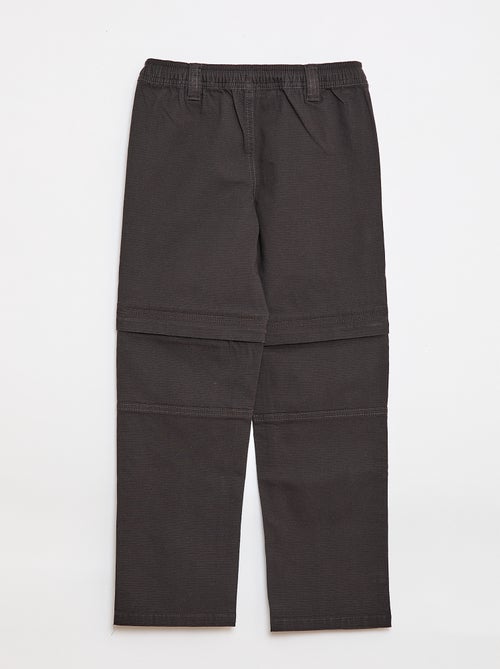 Pantalon straight en coton uni - Kiabi