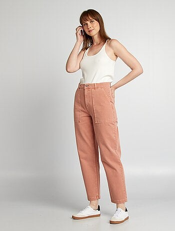 Pantalon straight en coton