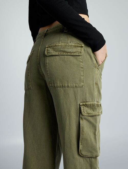 Pantalon straight multipoches - Kiabi