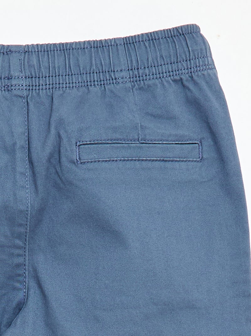 Pantalon stretch multipoches Bleu - Kiabi
