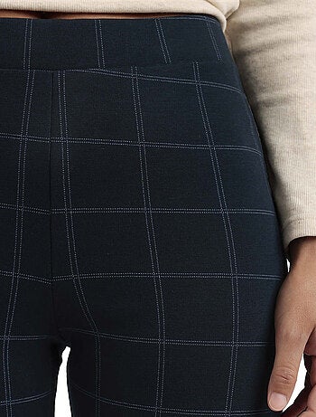 Pantalon stretch Navy Checks