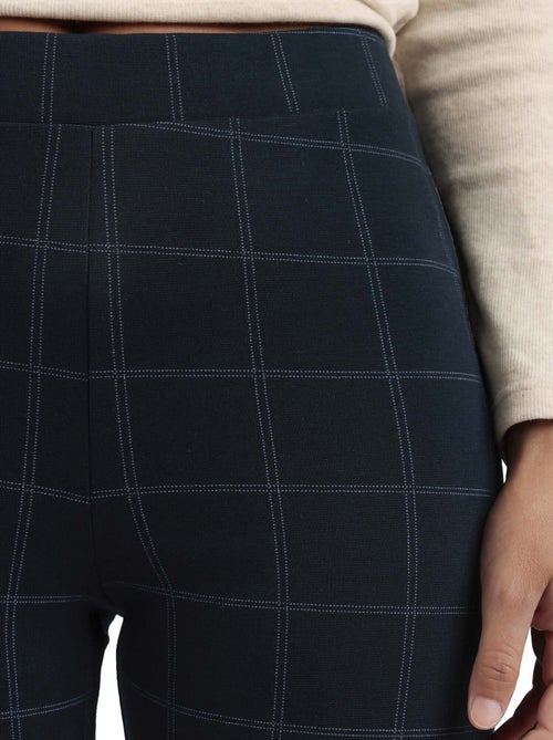 Pantalon stretch Navy Checks - Kiabi