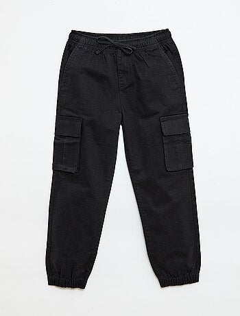 Pantalon stretch uni multipoche