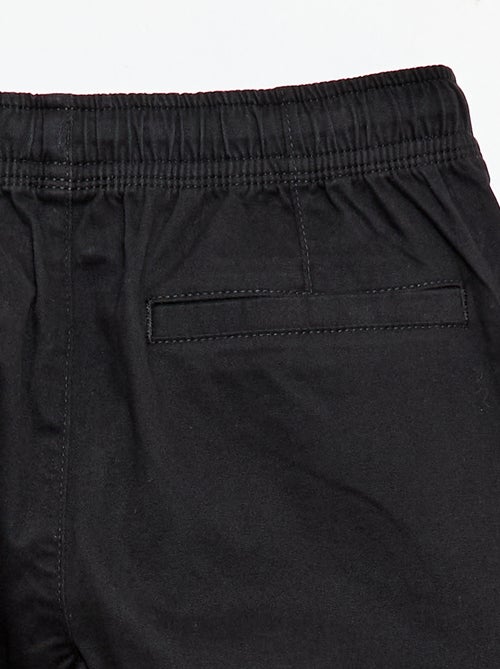 Pantalon stretch uni multipoche - Kiabi