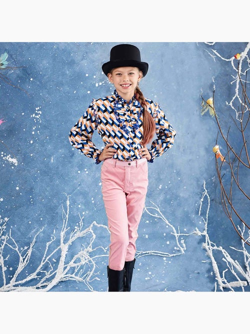Pantalon Stretch Velours     JUMP - 'LA FAUTE A VOLTAIRE' - Kiabi