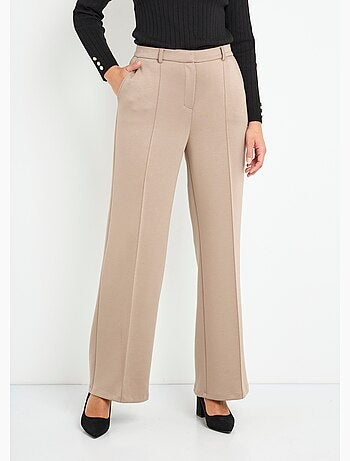 Pantalon structuré de ville maille milano unie - Afibel