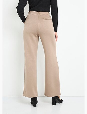 Pantalon structuré de ville maille milano unie - Afibel