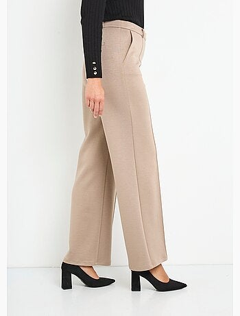 Pantalon structuré de ville maille milano unie - Afibel