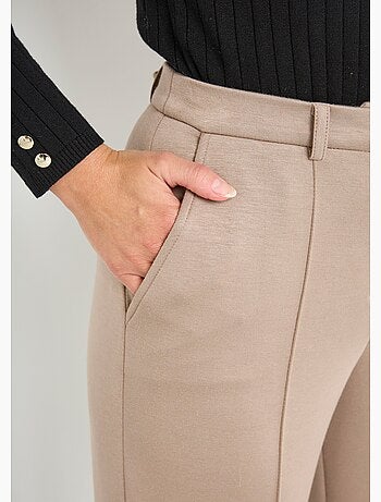 Pantalon structuré de ville maille milano unie - Afibel