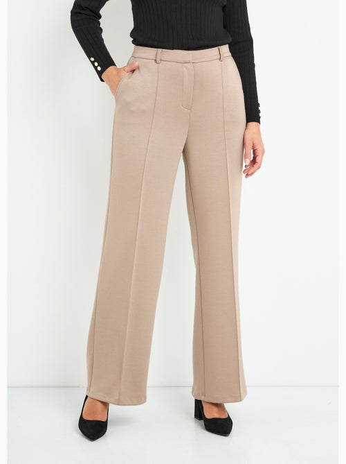 Pantalon structuré de ville maille milano unie - Afibel - Kiabi
