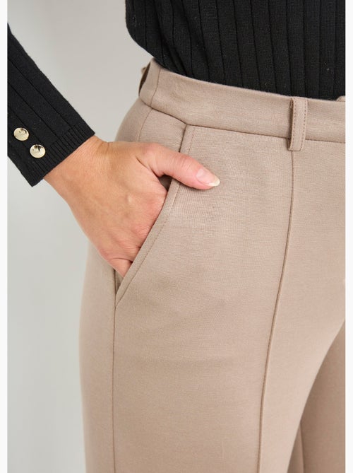 Pantalon structuré de ville maille milano unie - Afibel - Kiabi