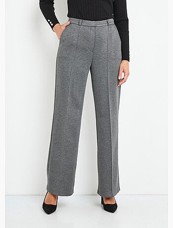 Pantalon structuré de ville maille milano unie - Afibel