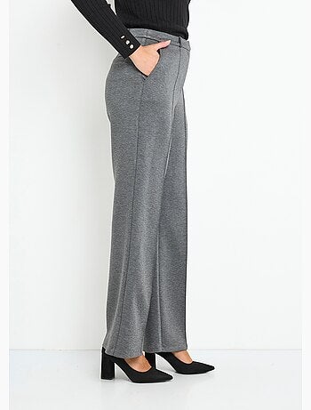 Pantalon structuré de ville maille milano unie - Afibel