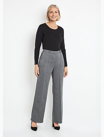 Pantalon structuré de ville maille milano unie - Afibel