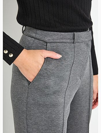 Pantalon structuré de ville maille milano unie - Afibel