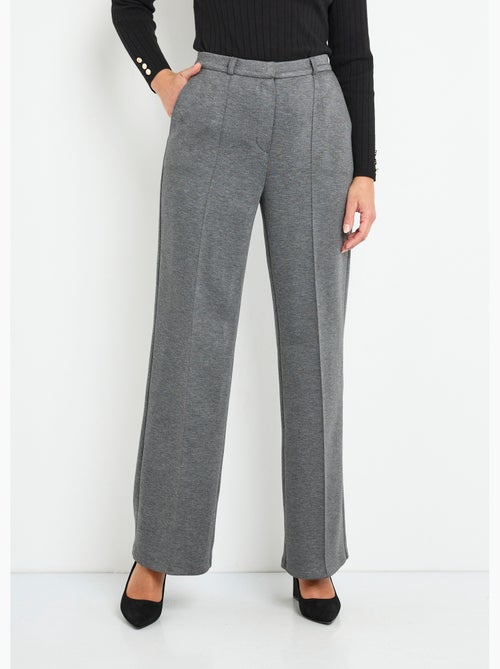Pantalon structuré de ville maille milano unie - Afibel - Kiabi