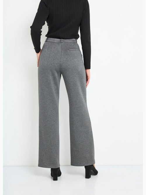 Pantalon structuré de ville maille milano unie - Afibel - Kiabi