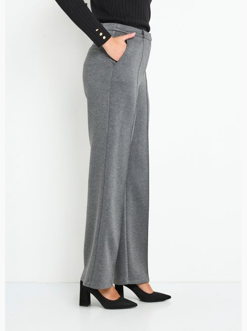 Pantalon structuré de ville maille milano unie - Afibel - Kiabi