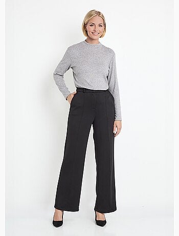 Pantalon structuré de ville maille milano unie - Afibel