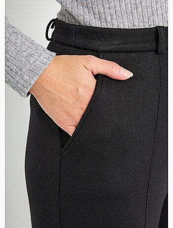 Pantalon structuré de ville maille milano unie - Afibel