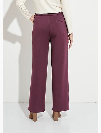 Pantalon structuré de ville maille milano unie - Afibel