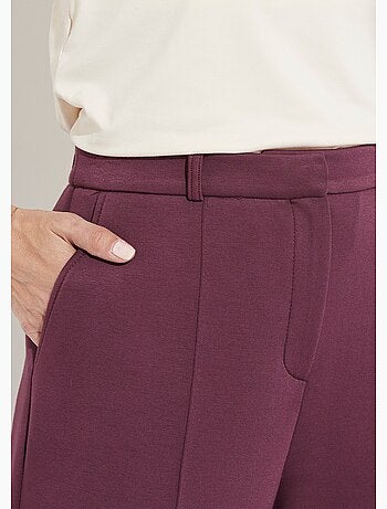 Pantalon structuré de ville maille milano unie - Afibel