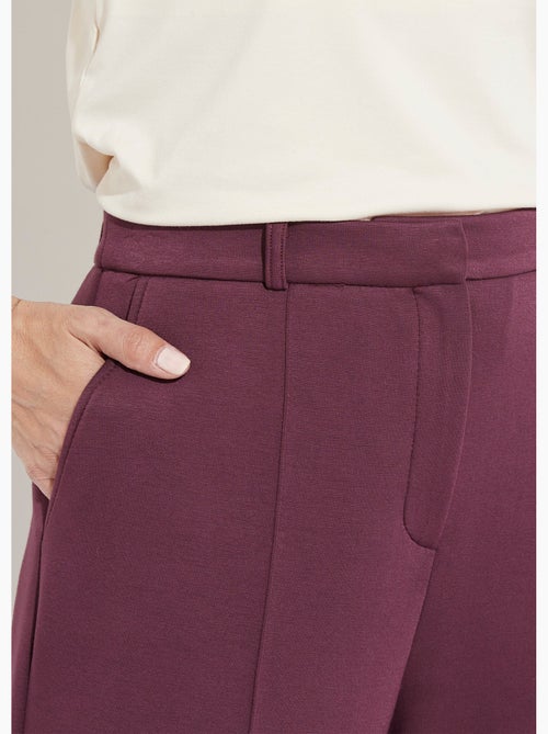 Pantalon structuré de ville maille milano unie - Afibel - Kiabi