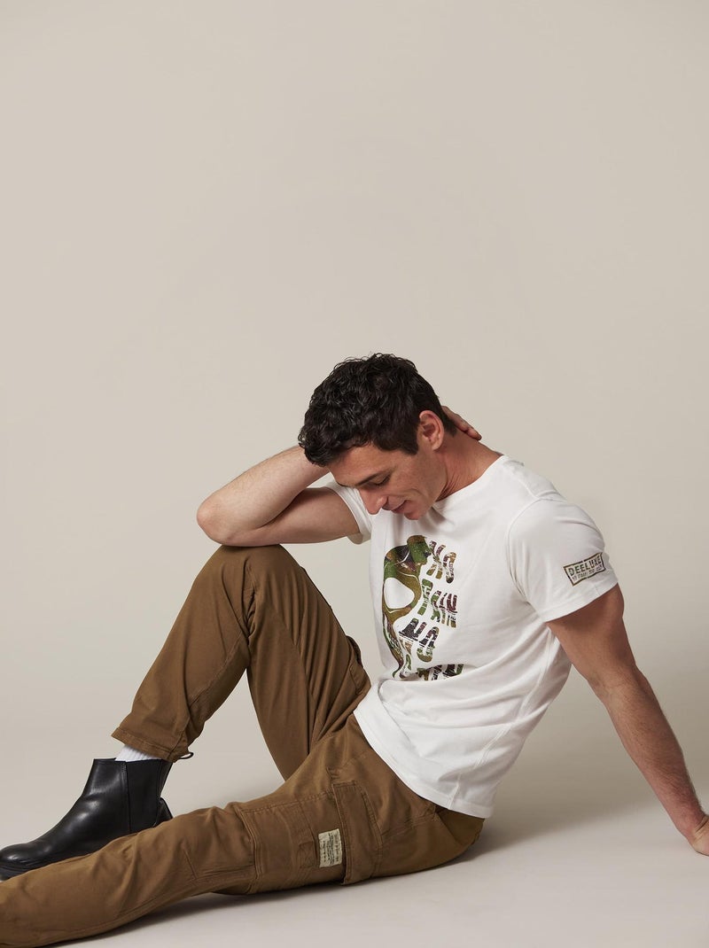 Pantalon style cargo avec grosses poches apparentes 'Deeluxe' Marron foncé - Kiabi