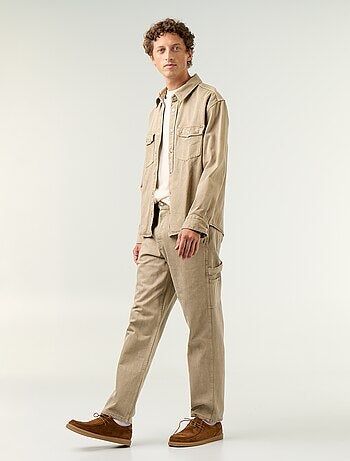 Pantalon style carpenter en denim