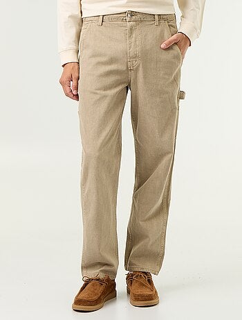 Pantalon style carpenter en denim