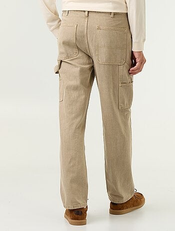 Pantalon style carpenter en denim