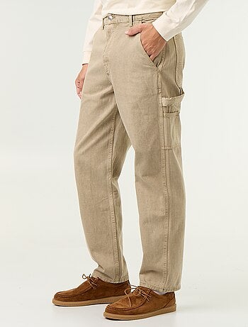 Pantalon style carpenter en denim