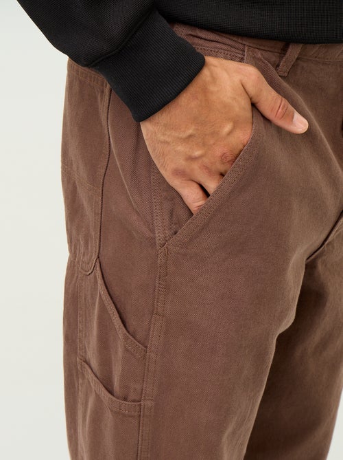 Pantalon style carpenter en denim - Kiabi Pantalon style carpenter en denim - Kiabi