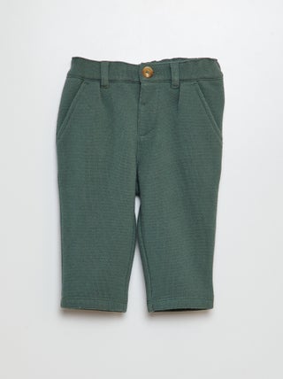 Pantalon style chino en maille