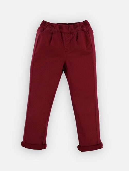 Pantalon "style & confort" en twill et molleton, - Noukie's - Kiabi