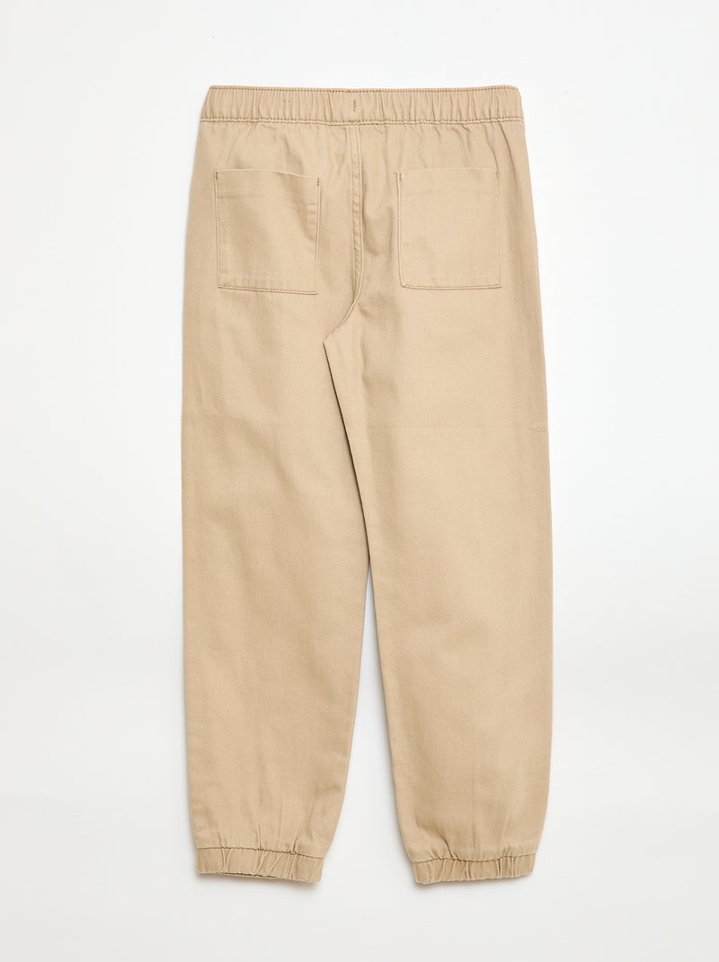 Pantalon style jogger Beige - Kiabi
