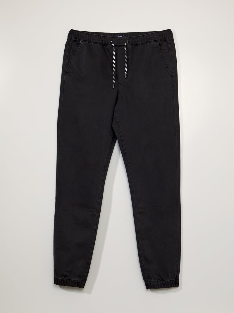 Pantalon style jogging en denim +1m90 Noir - Kiabi