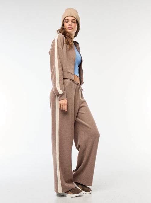 Pantalon style jogging en maille - Kiabi