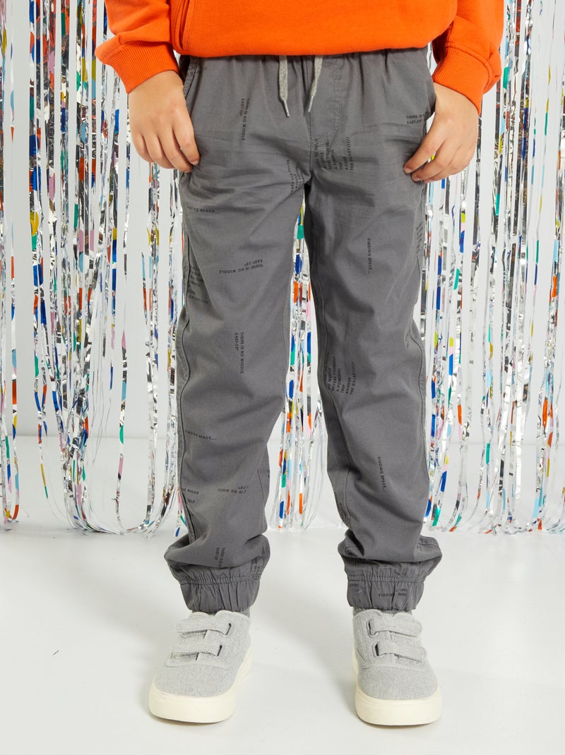 Pantalon style jogging Gris - Kiabi