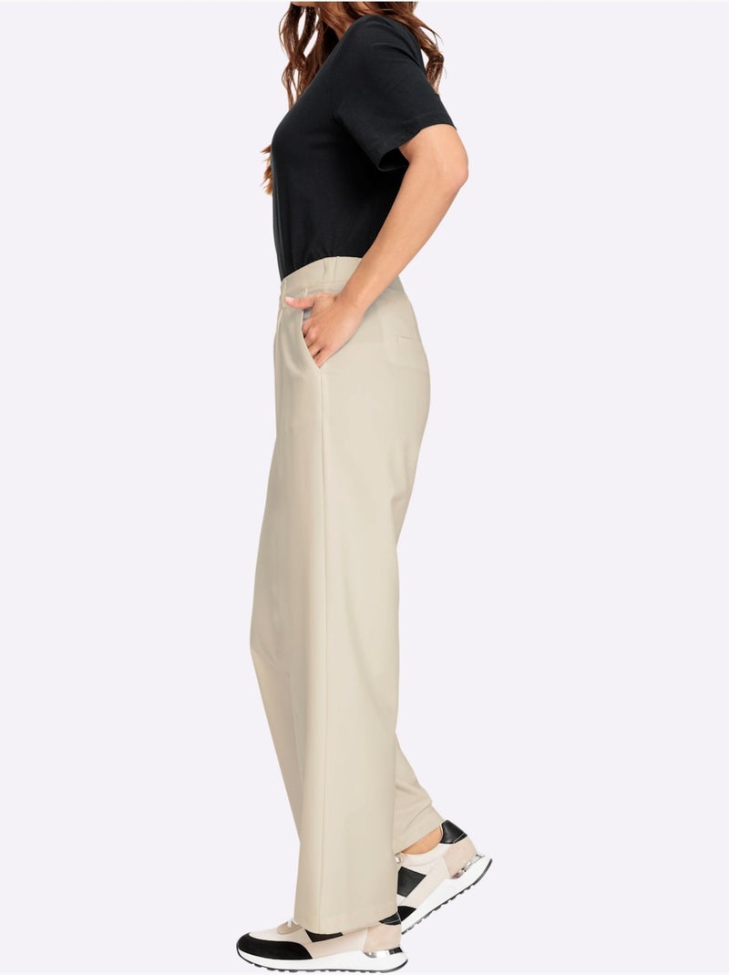Pantalon Style Marlène Ample - Taille Courte - Witt Ivoire - Kiabi