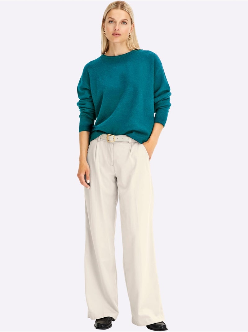 Pantalon Style Marlène Ample - Taille Courte - Witt Ivoire - Kiabi