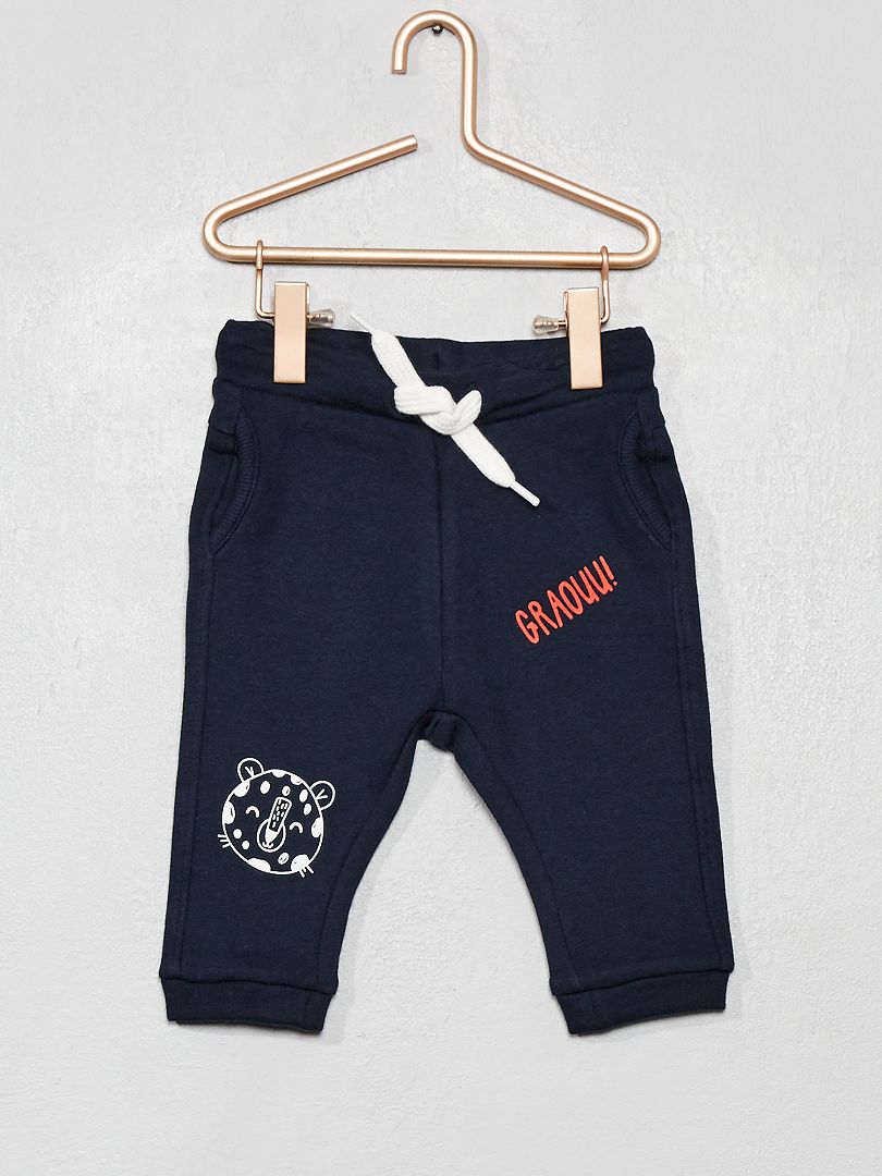 Pantalon style sarouel bleu marine - Kiabi