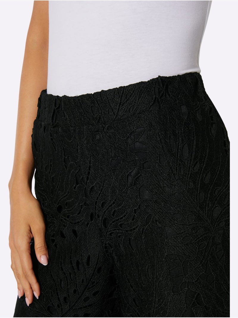 Pantalon Superbe Dentelle - Taille Standard - Helline Noir - Kiabi