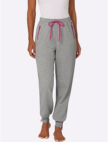 Pantalon confortable avec ceinture élastique et glissières contrastées - Taille standard - Witt