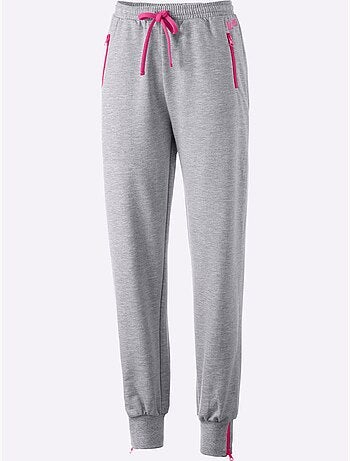 Pantalon confortable avec ceinture élastique et glissières contrastées - Taille standard - Witt