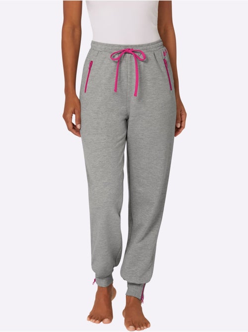 Pantalon sweat avec ceinture élastique et poches à glissière - Taille standard - Witt - Kiabi